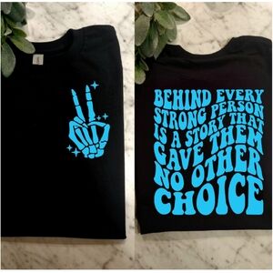 Retro shirt be strong motivation popular wavy lettering